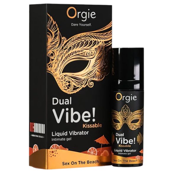 Orgie Dual Vibe - vibrator lichid unisex - Sex on the Beach (15 ml)