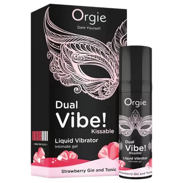 Orgie - Lubrifiant cu efect vibrator unisex - aromă căpșuni gin tonic - 15ml