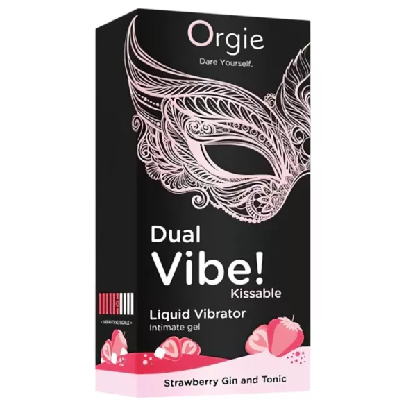 Orgie - Lubrifiant cu efect vibrator unisex - aromă căpșuni gin tonic - 15ml