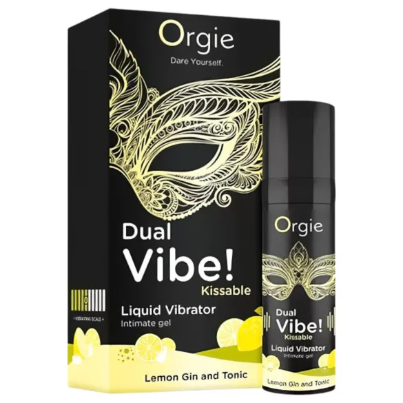 Orgie Dual Vibe - vibrator lichid unisex - Gin Tonic (15 ml)