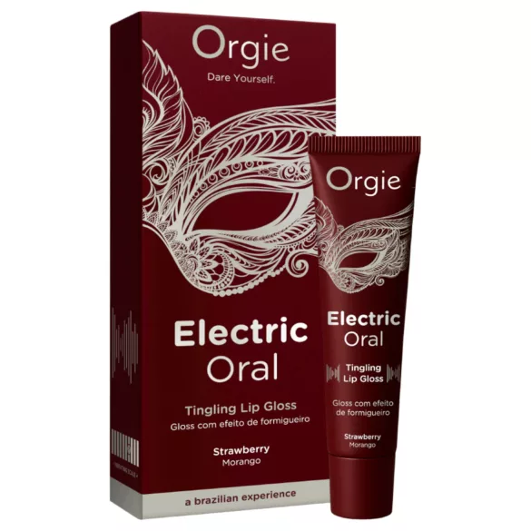 Orgie Electric Oral - luciu de buze cu efect furnicători - căpșună (10 ml)