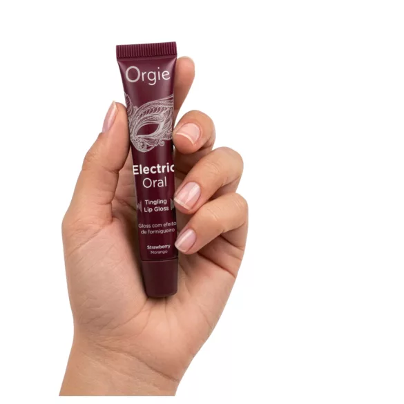 Orgie Electric Oral - luciu de buze cu efect furnicători - căpșună (10 ml)
