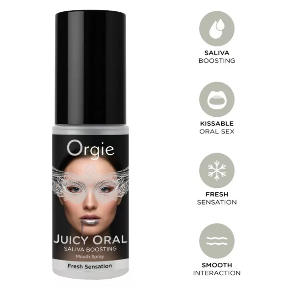 Orgie Juicy Oral - spray pentru intensificarea experienței sărutului și a sexului oral (15 ml)