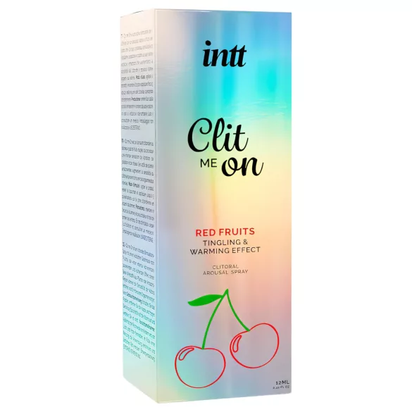 intt Clit Me On - vibrator lichid spray pentru clitoris - fructe roșii (12 ml)