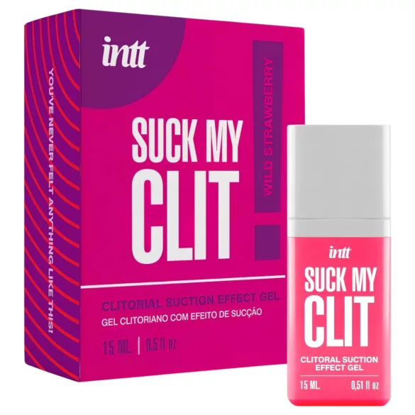 Intt Suck My Clit - gel de stimulare a clitorisului pentru femei - căpșuni (15 ml)