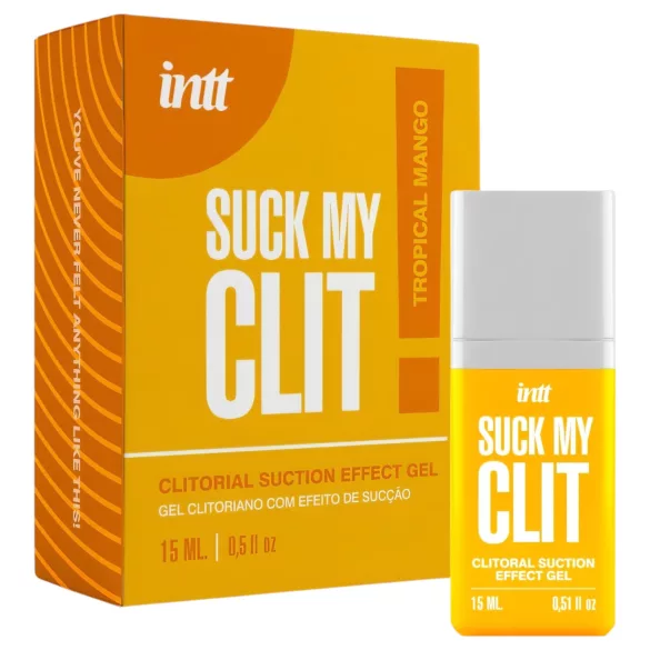 Intt Suck My Clit - gel de stimulare a clitorisului pentru femei - mango (15 ml)