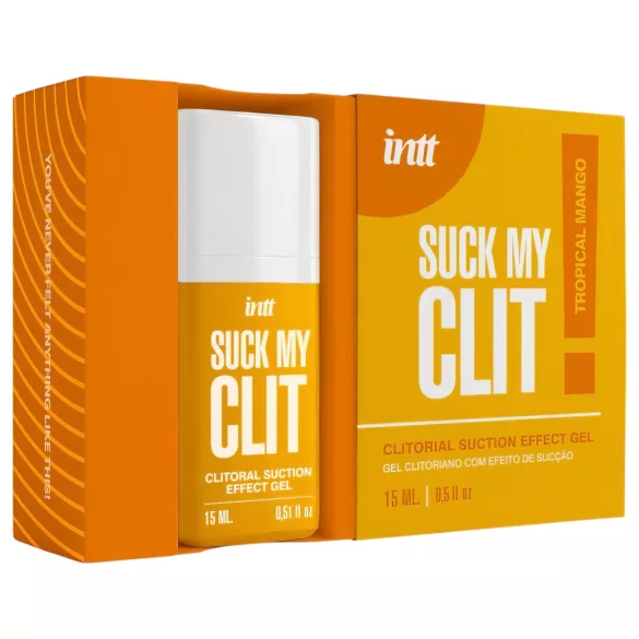 Intt Suck My Clit - gel de stimulare a clitorisului pentru femei - mango (15 ml)