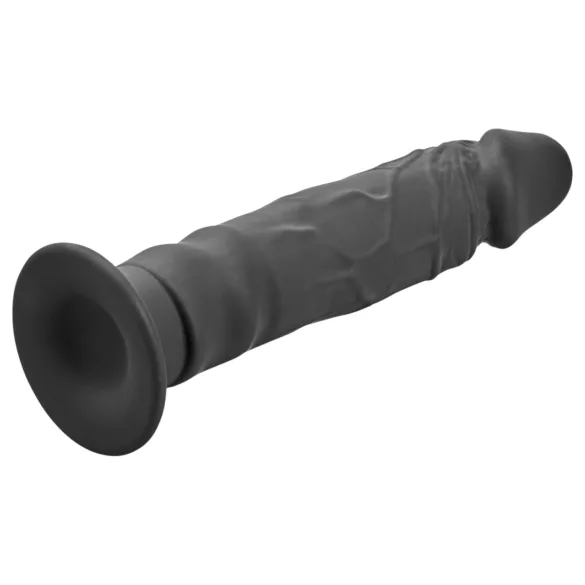 Baseks Slimline - dildo anal cu ventuză (negru)