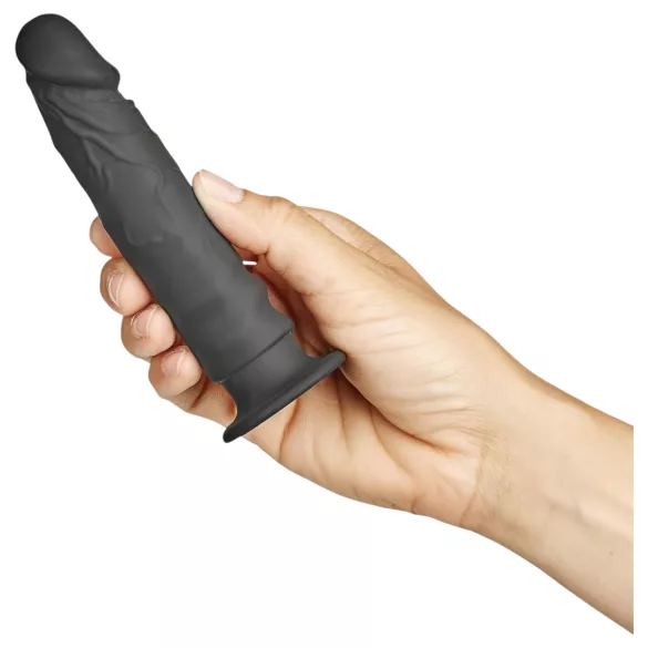 Baseks Slimline - dildo anal cu ventuză (negru)