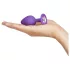 Baseks - dop anal din silicon cu cristale (mov) - 8 cm