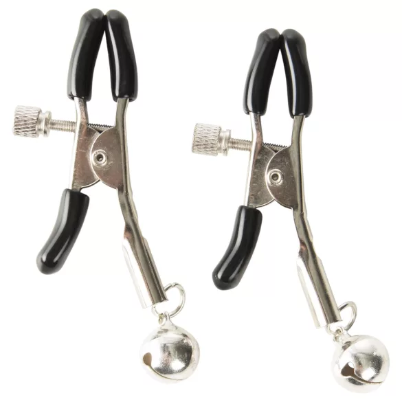Baseks - set de legare cu bici și cleme pentru sfârcuri (negru)