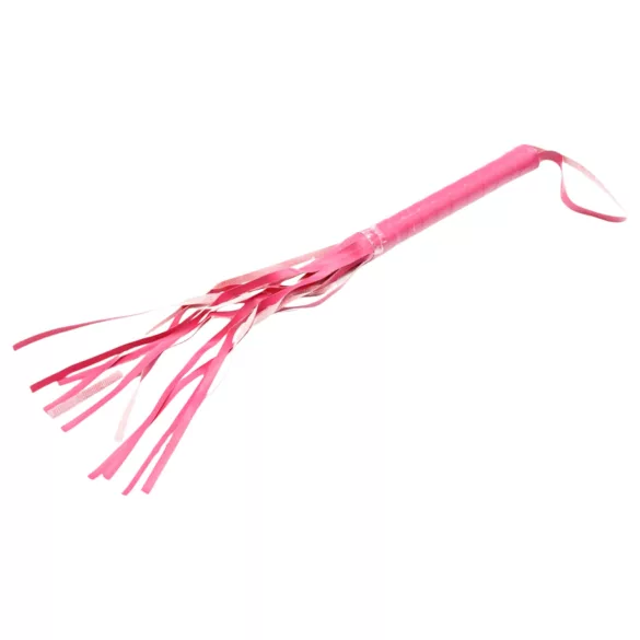 Biciușcă BDSM din piele artificială, tip domină, cravaşă (roz, 42 cm)