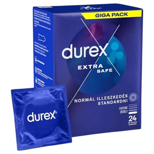Durex - prezervative Extra Safe - grosime suplimentară - 24 bucăți