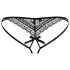 Obsessive - chilot damă cu bretele duble - negru - L/XL