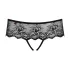 Obsessive - tanga deschis cu ștrasuri pentru femei - negru - 2XL/3XL