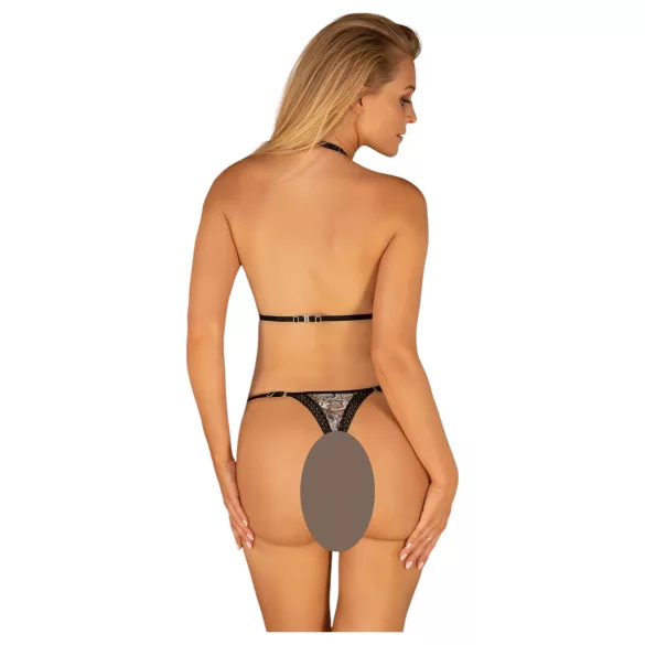Obsessive Xenita – Set sutien model transparent (gri)