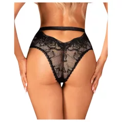   Obsessive - chiloți damă decorați cu model floral - negru - M/L
