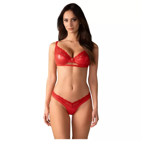 Obsessive - set lenjerie sexy cadou - 6 piese - roșu - L/XL