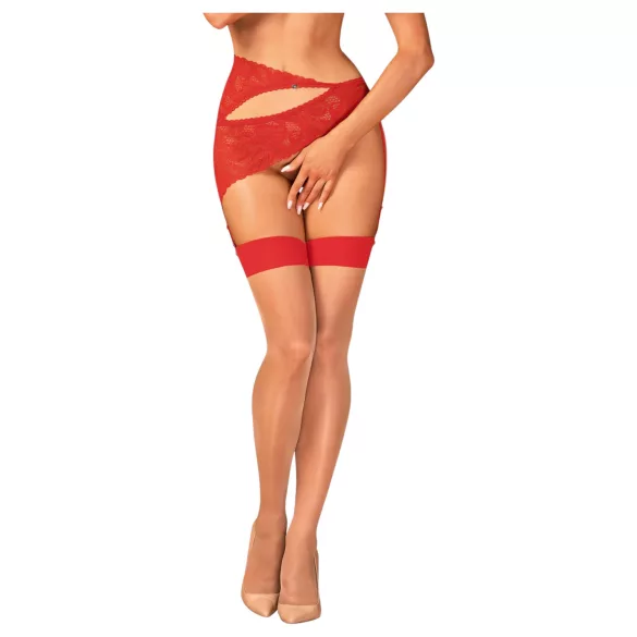 Obsessive - set lenjerie sexy cadou - 6 piese - roșu - L/XL
