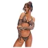 Obsessive Addia - set din plasă cu model de leopard