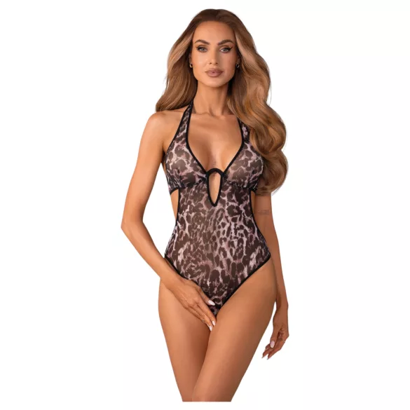 Obsessive Addia - body deschis cu model de leopard