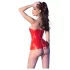 Chilirose - corset sexy cu fermoar - roșu