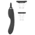 Sweet Play - vibrator 2în1 cu limbă pentru stimularea clitorisului și funcție de sucțiune (negru)