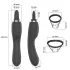 Sweet Play - vibrator 2în1 cu limbă pentru stimularea clitorisului și funcție de sucțiune (negru)
