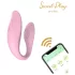 Sweet Play - vibrator pentru cuplu inteligent - roz