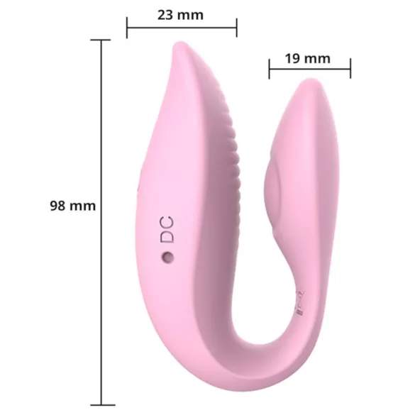 Sweet Play - vibrator pentru cuplu inteligent - roz