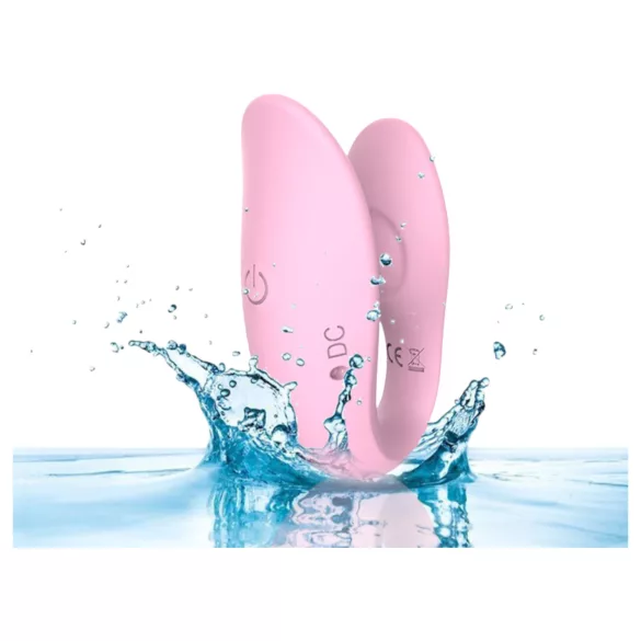 Sweet Play - vibrator pentru cuplu inteligent - roz