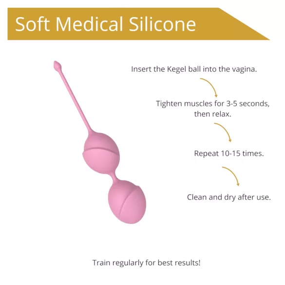 Sweet Play - bile vaginale dublu - silicon roz