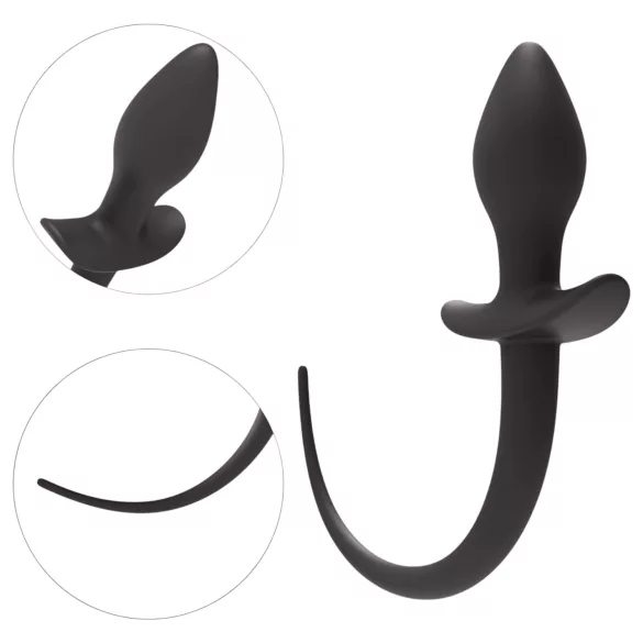 Wild Play - dop anal cu coadă - silicon negru