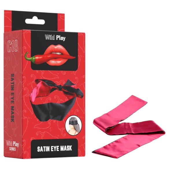 Wild Play - mască de satin (neagră)