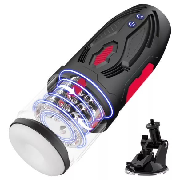 Men's Play - masturbator automat rotativ pentru bărbați - negru