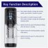Men's Play - masturbator rotativ, aspirator și vibrant (negru)