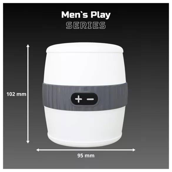 Men's Play - masturbator cu vibrații discrete (alb)