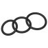 Men's Play - set de inele pentru penis - negru (3 buc)