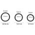 Men's Play - set de inele pentru penis - negru (3 buc)
