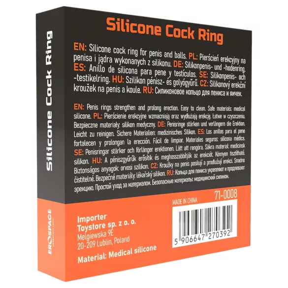 Men's Play - inel penian și testicular - silicon negru