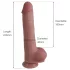 Natural Play - dildo din silicon 24 cm (natural)