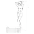Passion BS007 - body din plasă cu model - negru - mărime S-L