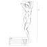 Passion BS008 - set plasă cu fundiță (negru) - S-L