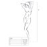 Passion BS008 - set plasă cu fundiță (negru) - S-L