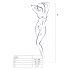 Set Dantelat BS011 cu Model Pasiune (Alb) - Mărimi S-L
