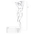 Passion BS013 - Set plasă cu dungi (negru) - S-L