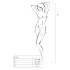 Passion BS014 - catsuit tip plasă deschis cu corset - roșu - S-L