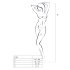 Set Passion BS024 - dantelă cu model inimioară (negru) - S-L