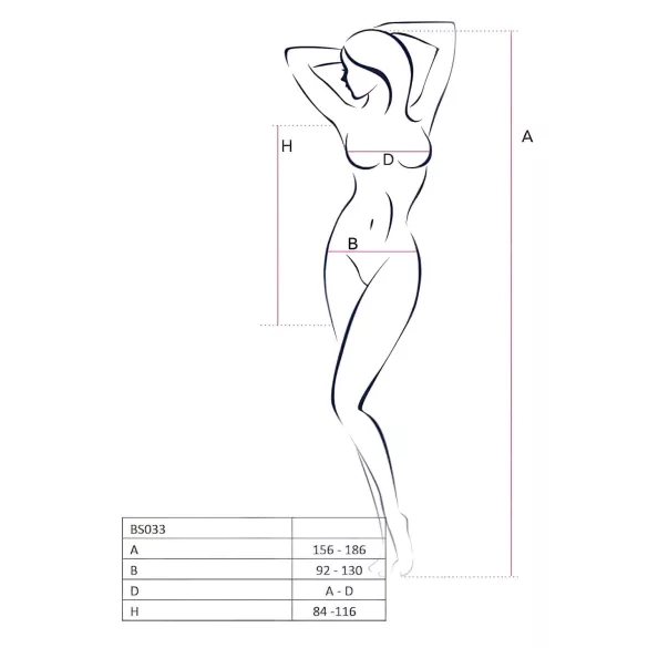Passion BS034 - set lenjerie negru dantelat cu motive florale - S-L