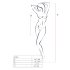 Passion BS034 - set dantelă cu trandafiri și viță de vie (negru) - S-L
